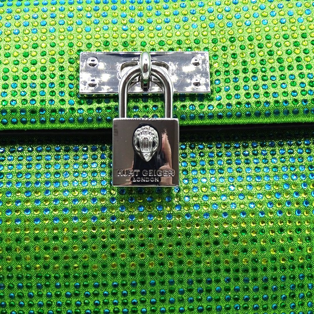 KURT GEIGER Mini Brixton Crossbody Bag in Open Green Color - Picture 7 of 11